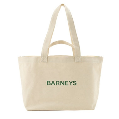 "BARNEYS" ロゴ入り横型2WAYトートバッグ