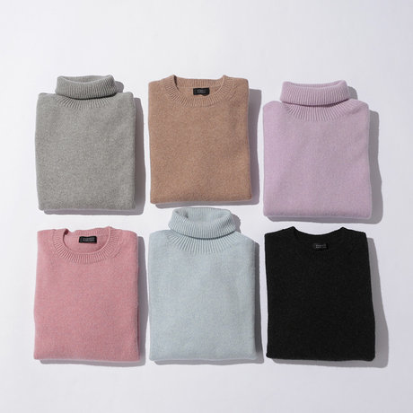 タートルネックニットプルオーバー & クルーネックニットプルオーバー(ロロ・ピアーナ社製カシミヤ使用)