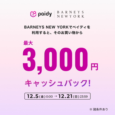ペイディご利用で最大3,000円キャッシュバック