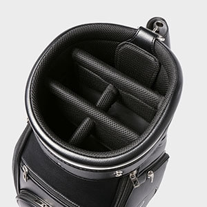 【オーダー品】 キャディバッグ＆アクセサリーセット（BLACK）開口