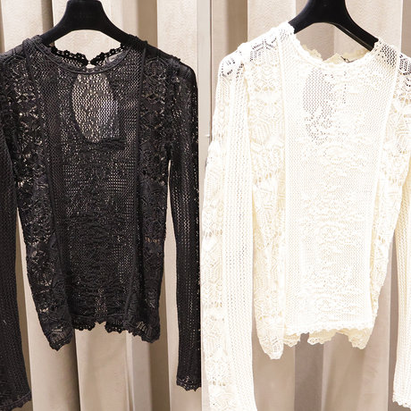 OPEN SESAME CLUB ＜オープン セサミ クラブ＞レースニットプルオーバー