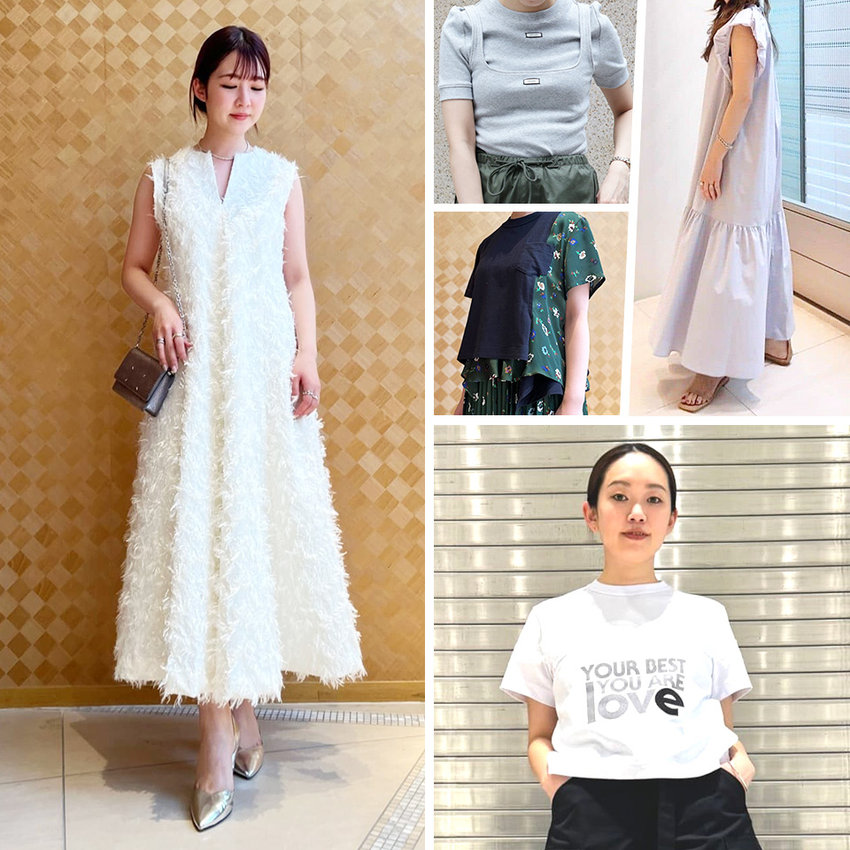 DRESS & T-SHIRTS COLLECTION 夏のスタイリングにおすすめのワンピースやTシャツをご紹介