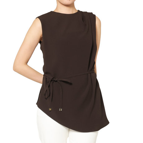 BARNEYS NEW YORK＜バーニーズ　ニューヨーク＞ アシンメトリーデザイン ドレープブラウス