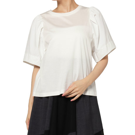 BARNEYS NEW YORK＜バーニーズ　ニューヨーク＞ ウォッシャブル 異素材コンビネーションカットソー