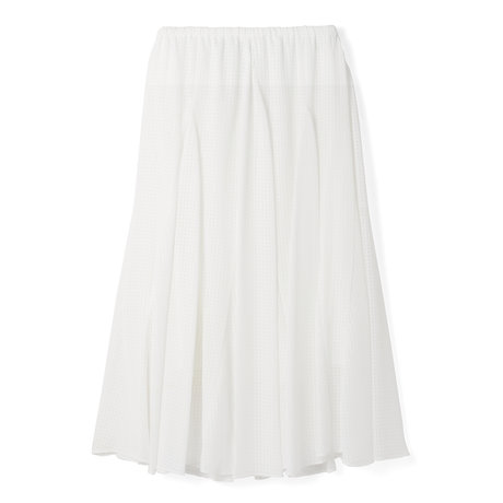 BARNEYS NEW YORK＜バーニーズ　ニューヨーク＞ セットアップ ウォッシャブル サテンサッカー素材ギンガムチェック柄ドローストリングスカート
