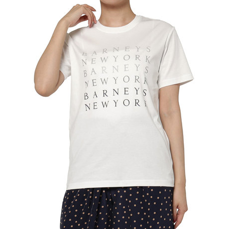 BARNEYS NEW YORK＜バーニーズ　ニューヨーク＞ ウォッシャブル グラデーションプリントロゴTシャツ