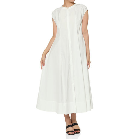 BARNEYS NEW YORK＜バーニーズ　ニューヨーク＞ ウォッシャブル バンドカラーシャツドレス