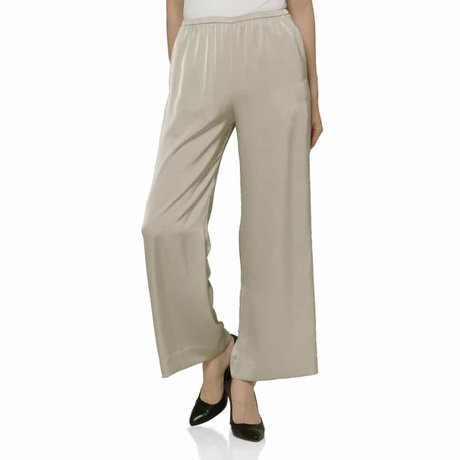 BARNEYS NEW YORKウォッシャブル 接触冷感シャイニー素材 ワイドパンツ