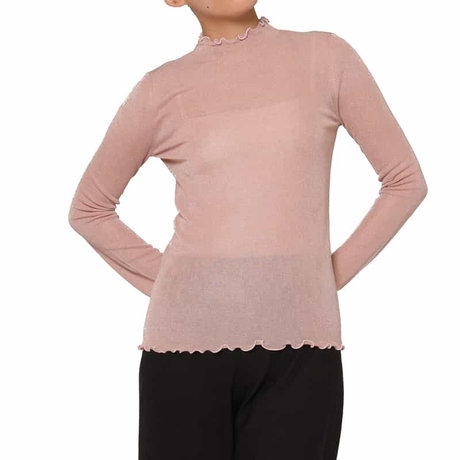 BARNEYS NEW YORKウォッシャブル シアー素材ラメニットプルオーバー