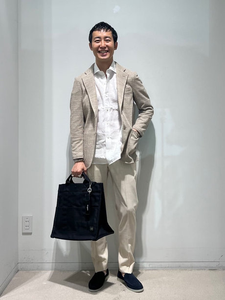 BARNEYS NEW YORKストライプ柄テーラードジャケット