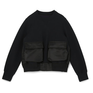 SACAI <サカイ> ポケット付きコンビネーションスウェットプルオーバー