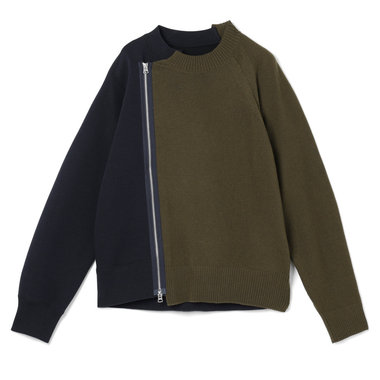 SACAI<サカイ> コンビネーションジップアップスウェットプルオーバー