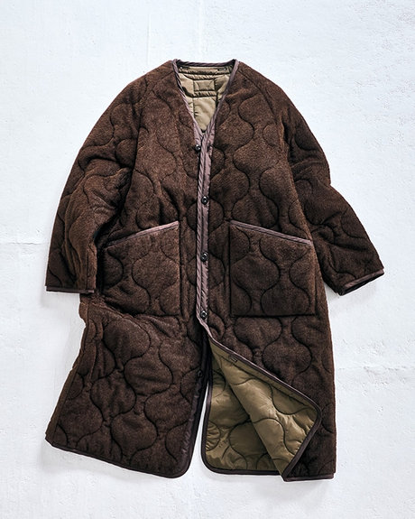 HYKE<ハイク> バーニーズ ニューヨーク限定フリースキルト ライナーコート