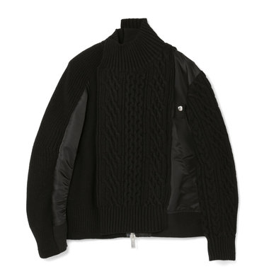 SACAI <サカイ> コンビネーション ニットブルゾン