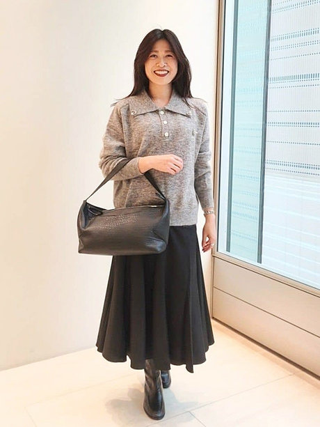 KNIT STYLE④｜グレーと黒で、凛と冬支度